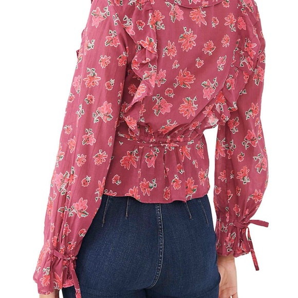 Free People Amanda Floral Blouse Size XS NWT Color: SULTRY COMBO - Picture 2 of 2